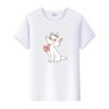 Fashion Marie Cat Cartoon Tees Summer Tops Hip Hop Short Sleeve Girl T-Shirts Plus Size Clothing Blouses Gift Unisex