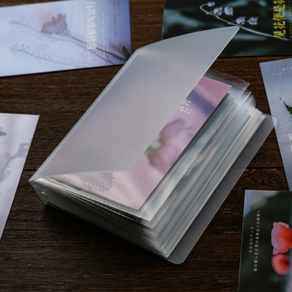40pcs A6 Transparent Photo Postcard Organizer Album Pocket Style Storage Book Simple Large-Capacity Waterproof Storage Booklet