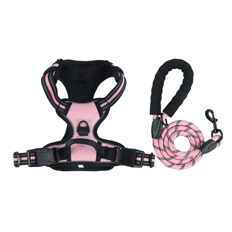 Pet Chest Back Explosion Proof Tank Top Reflective Dog Chest Back Large Dog Chest Back Traction Rope Set