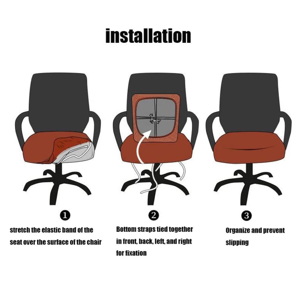 Chair Cover Office Computer Chair Split Seat Cover Washable Backrest Cover Seat Cushion Slipcover Removable Arm-chair Protector