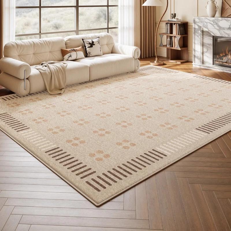 Cream Style Living Room Decoration Anti-slip Carpet  Rugs for Bedroom Thick Washable Lounge Floor Mat Fluffy Soft Rug