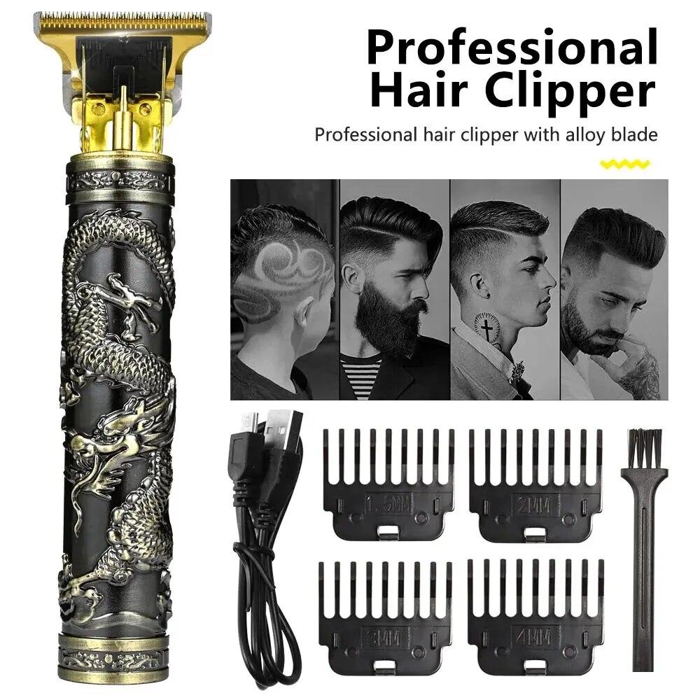 Vintage T9 Electric Cordless Hair Cutting Machine Professional Hair Barber Trimmer For Men Clipper Shaver Beard Lighter