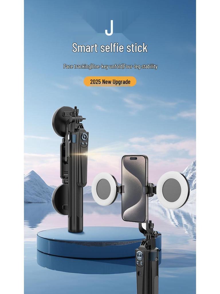 2025 KI-Gesichtserkennungs-Gimbal: Intelligente Folgeaufnahme, Aluminium-Stativ, Ein-Tasten-Aufklappung, Bluetooth-Stabilisator