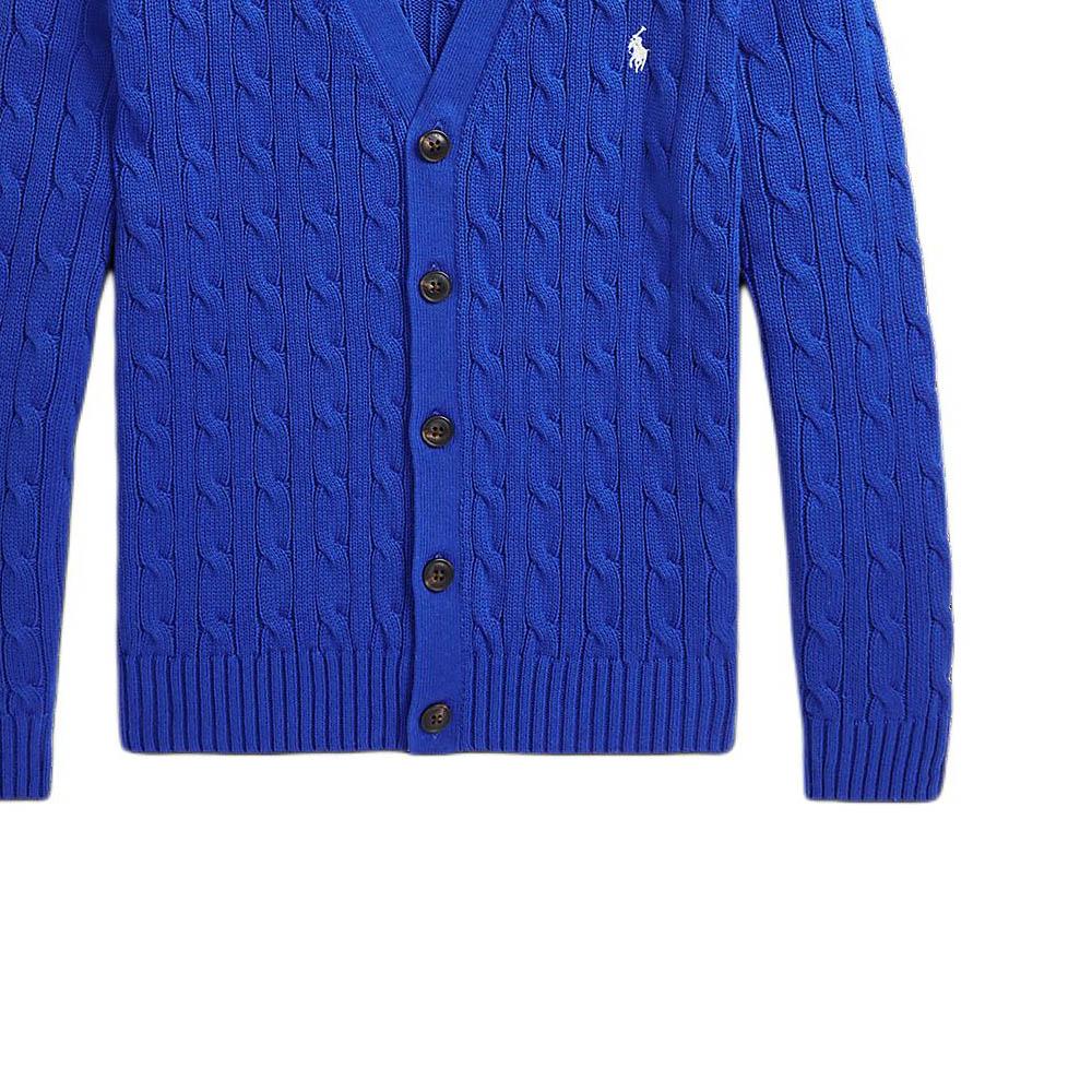 Polo Ralph Lauren Sweater Logo V-Neck Single-Breasted Long Sleeve Kids Tops Blue CWPOSWEY6820576520