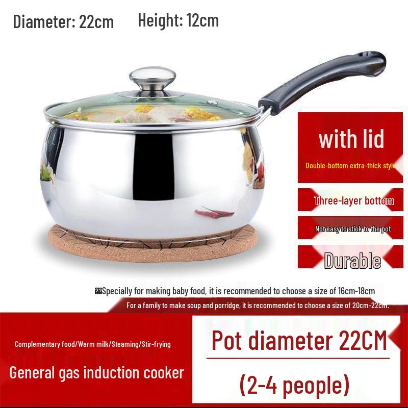 316 Extra Thick Stainless Steel Non-Stick Infant Milk and Food Saucepan