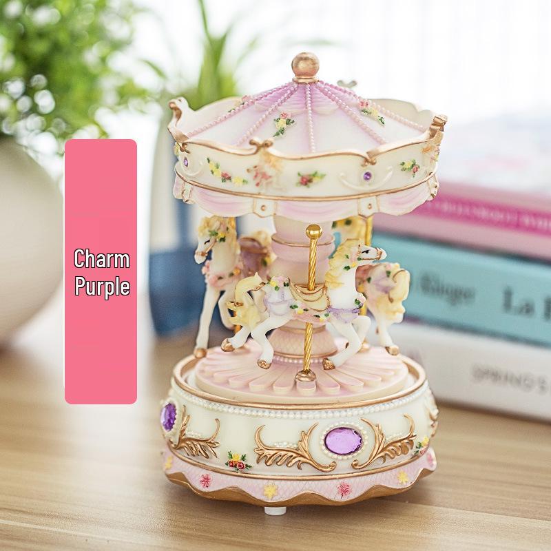Carillon Rotante Luminoso: Castello nel Cielo con Base Luminosa - Regalo Perfetto per i Compleanni dei Bambini