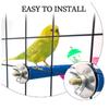 Wood Bird Perch Stand With Rotating Bells Balls Cage Exercise Toy For Conures Parrotlets Cage Entertainment Activity Toy