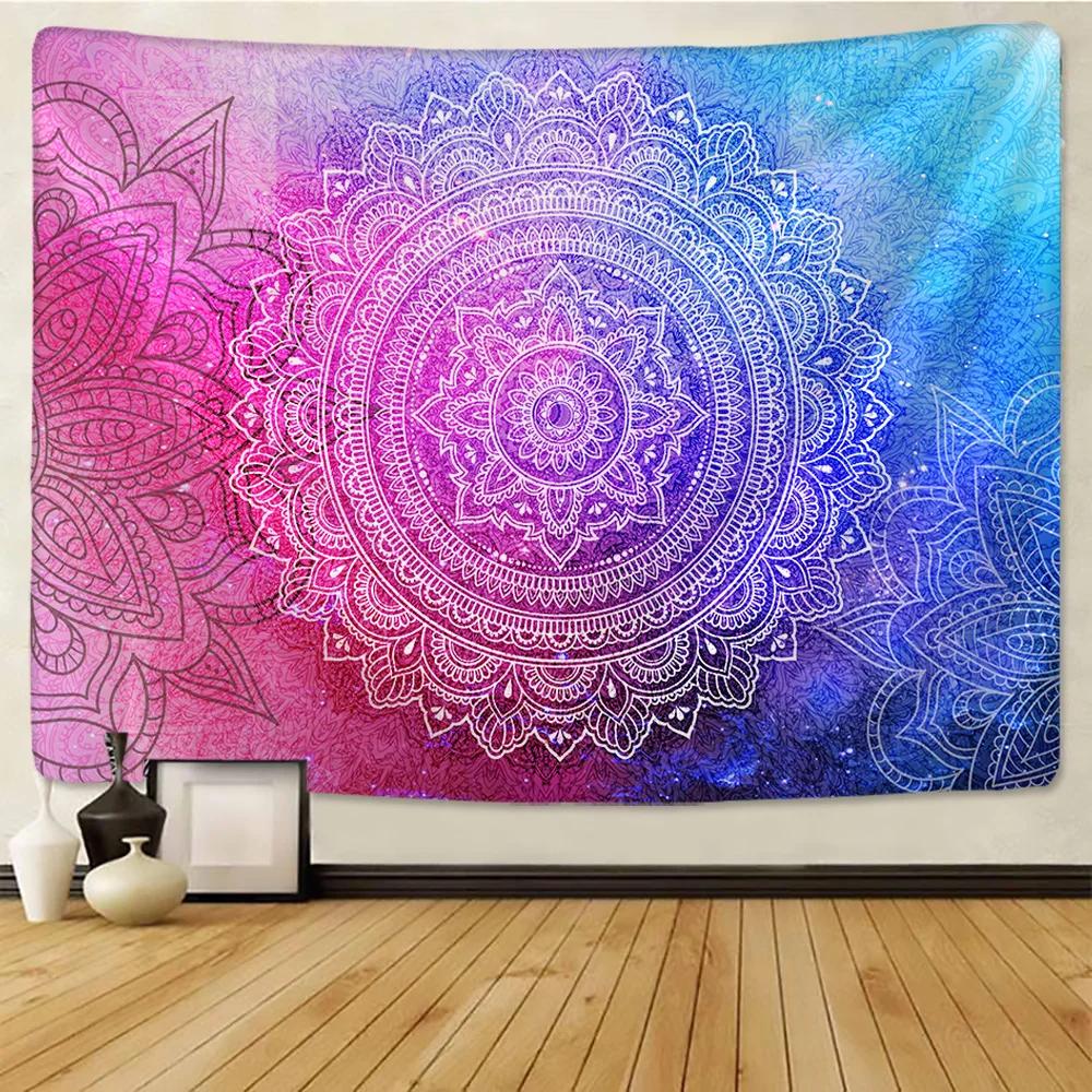 Indian Mandala Tapestry Wall Hanging Sandy Beach Throw Rug Blanket Camping Tent Travel Mattress Bohemian Sleeping Pad Tapestries