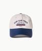 POEV Flower Shirring Ball Cap - White/Navy