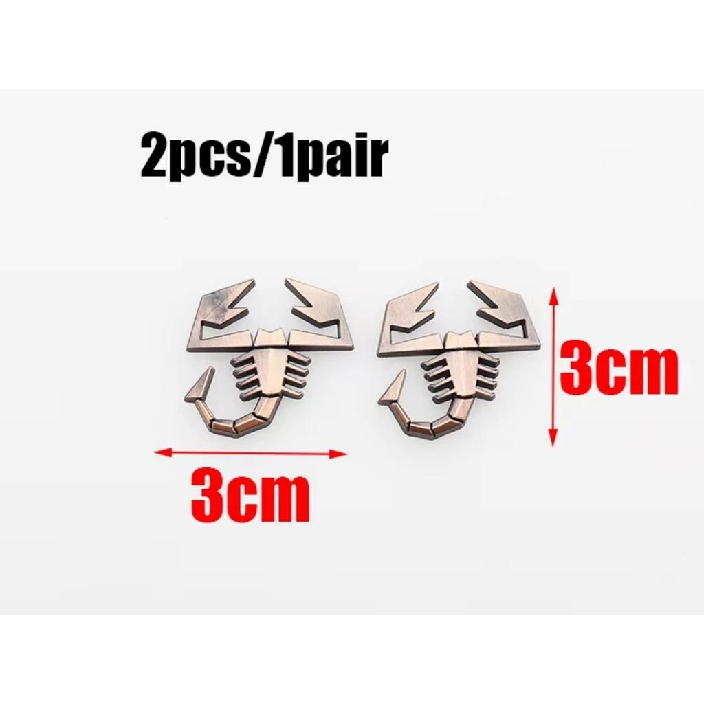1 Stück 3D Metall Auto Kotflügel Seite Logo Heck Kofferraum Emblem Abzeichen Aufkleber für Abarth 500 600 124 125 595 Egea