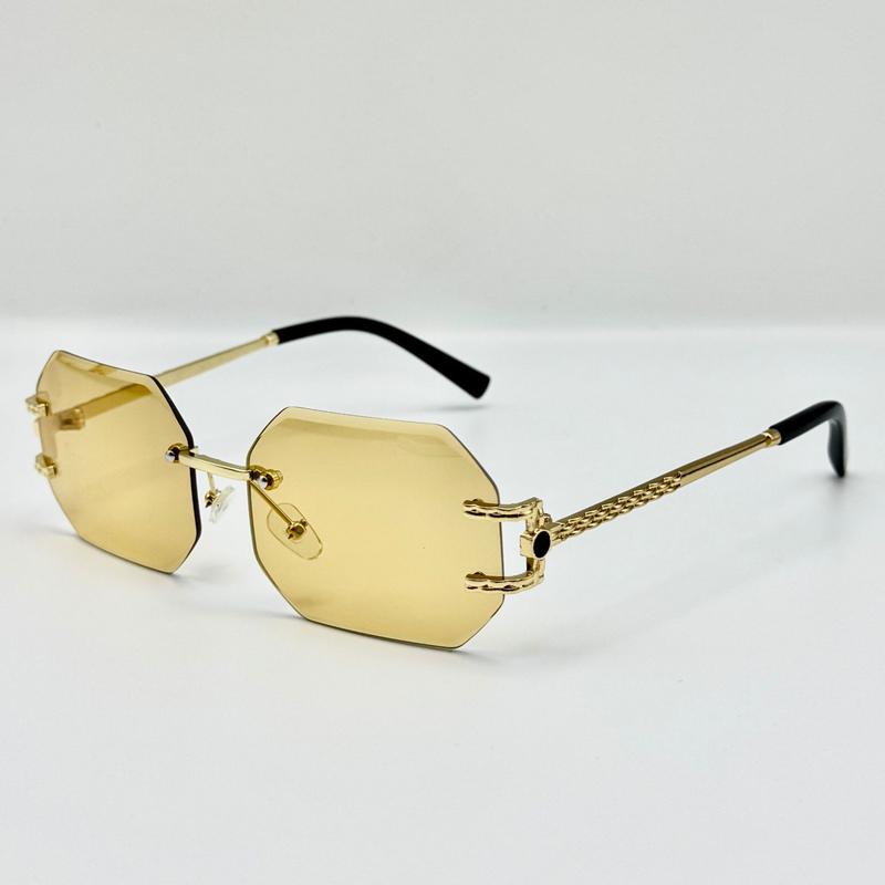 

Солнцезащитные очки в ретро-полигональной оправе для женщин, фирменные дизайнерские квадратные линзы, модные солнцезащитные очки жёлтый