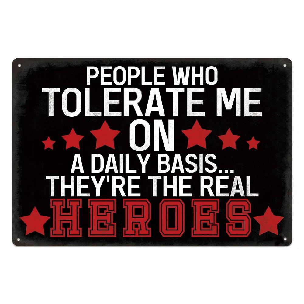 [2D Plane]Funny Sarcastic Vintage Metal Posters Tin Signs Decor Retro Plaque Metal Plate Home Wall Art Decor for Bar