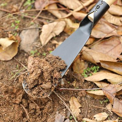 Dual-Edge Metal Garden Spade With Non-Slip Wooden Handle, For Digging/Weeding/Transplanting,Multi-Purpose Gardening Tool Set