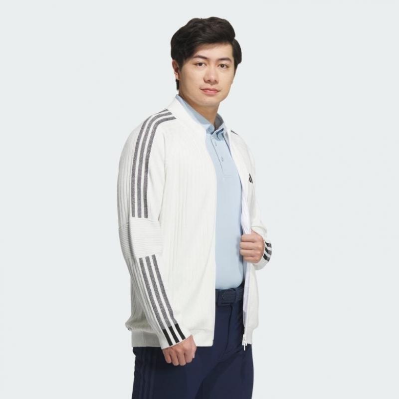 Adidas GolF 2023 F W Men S GolF 3 Stripe WindprooF Long Sleeve Lining SWeater Hy0953