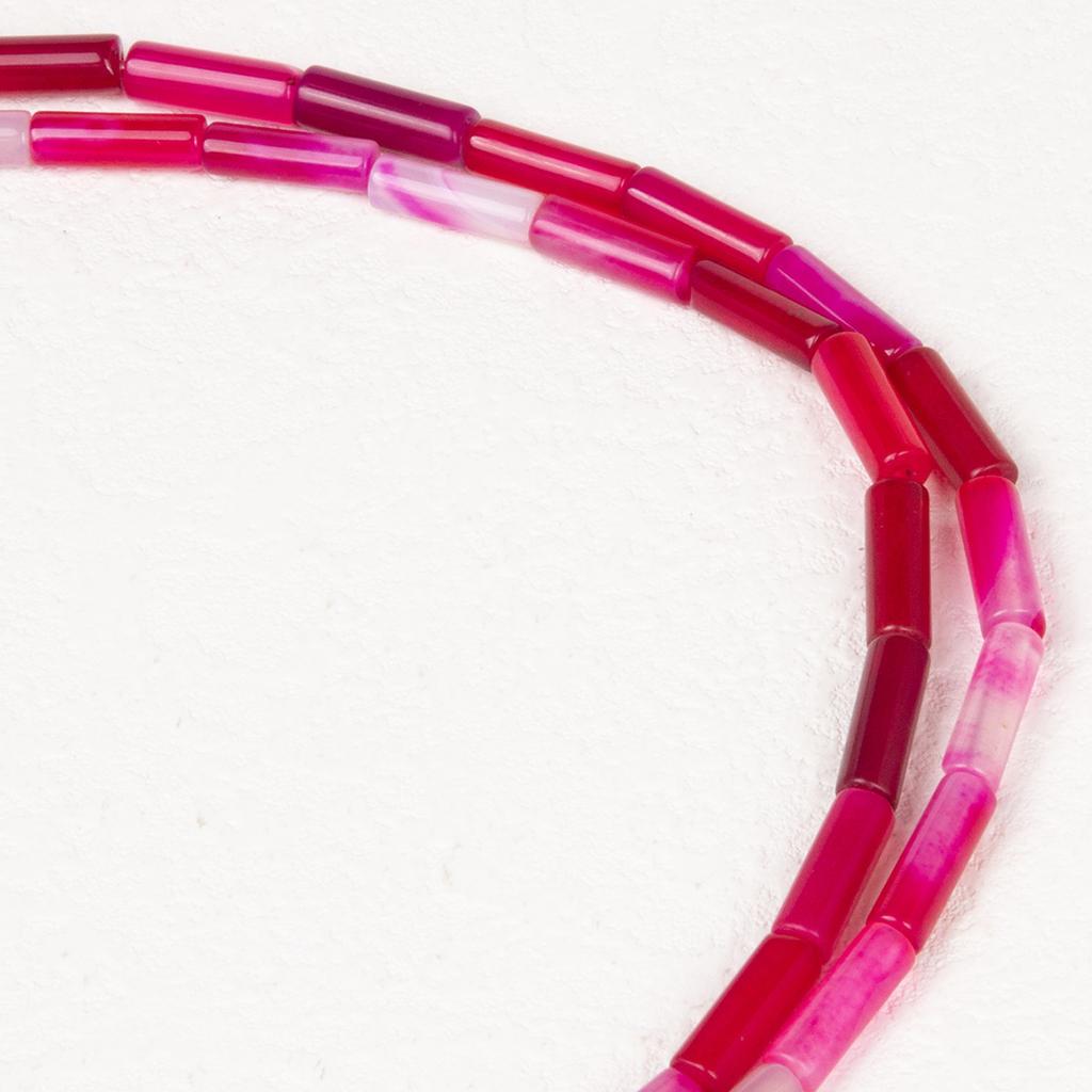4 * 13mm round tube loose beads, crystal, agate, cylindrical round tube loose beads, semi-finished products, DIY jewelry, accessories