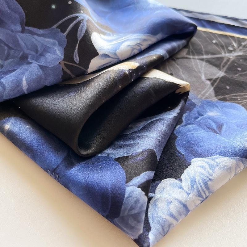 New 111 Silk Silk Scarf Women's Small Square Scarf Spring and Autumn Mulberry Silk Thin Fashion Versatile Winter Scarf Scarf Scarf