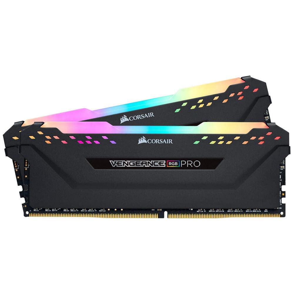 

Corsair DDR4-3600МГц Пам ять для настільного ПК VENGEANCE RGB PRO Series 16 ГБ [8 ГБ x 2] CMW16GX4M2Z3600C18 чорний