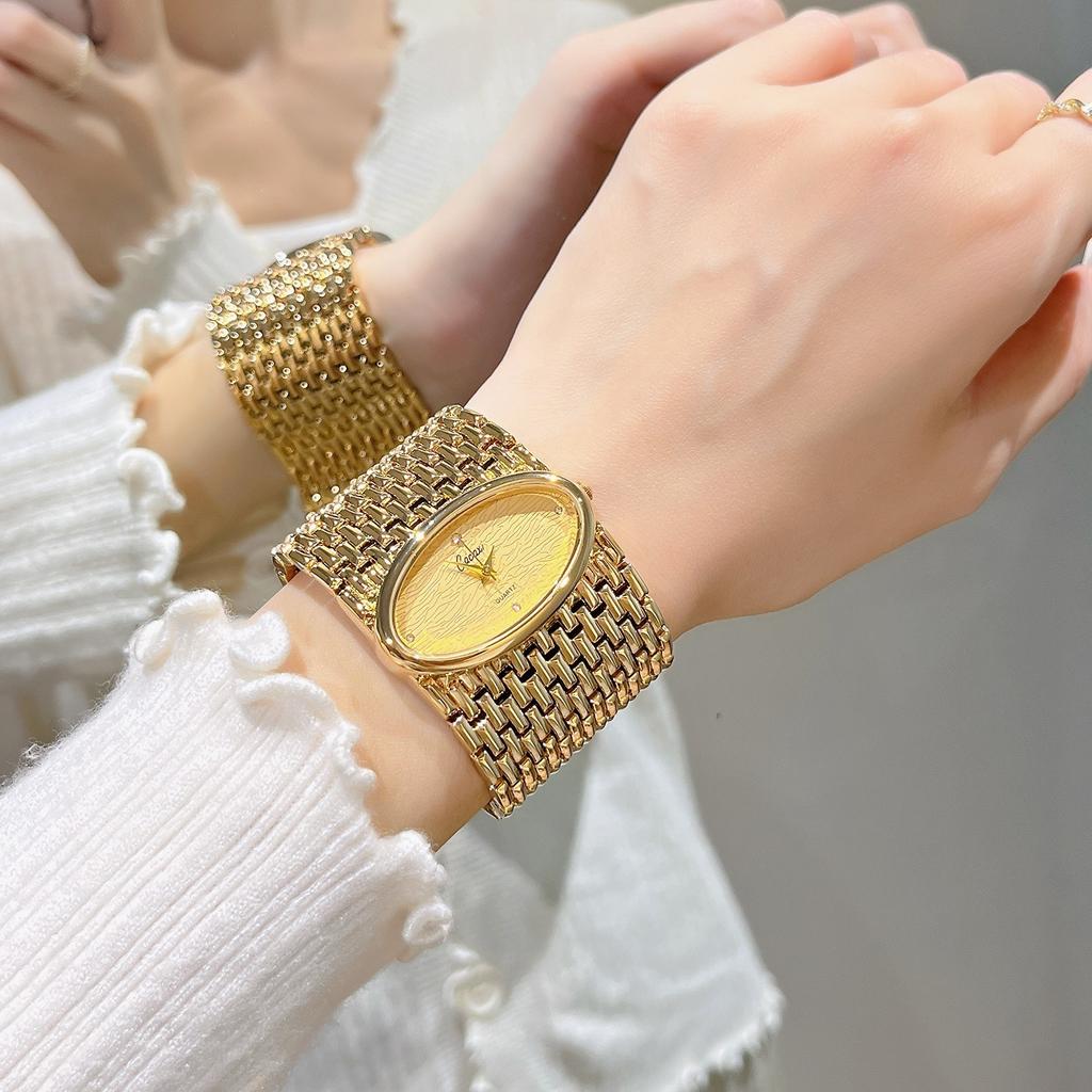 Relojes de cuarzo vintage para mujer, modernos y de nicho, nuevo temperamento para mujeres, relojes europeos y americanos