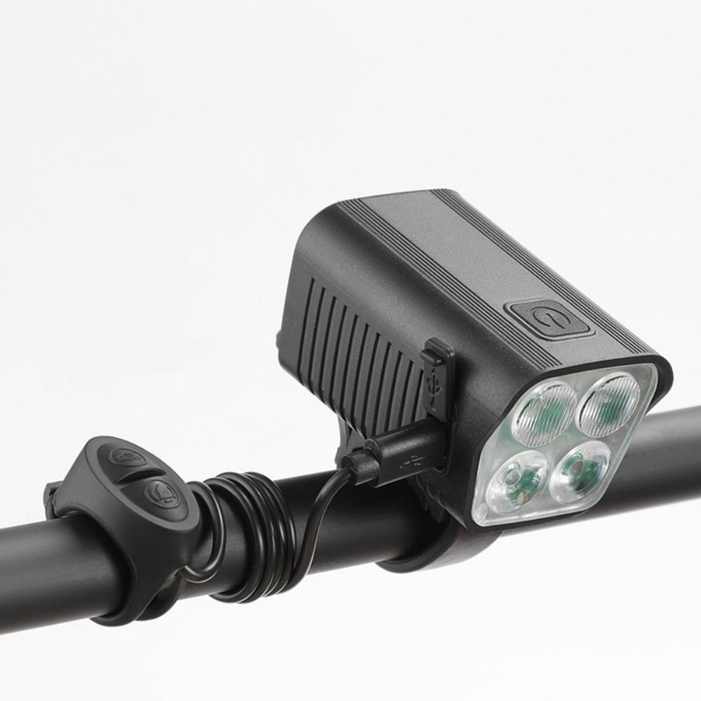 Front Lamp Usb Rechargeable Mtb Flashlight Horn Light Multiple Modes Usb Rechargeable Headlight For Night Riding Mountain Bike