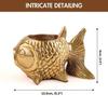 Aluminium Fish Figurine for Good Luck & Success,Candle Holder for Home Dcor Tabletop Living Room,Showpiece for Valentine's Day,Birthday