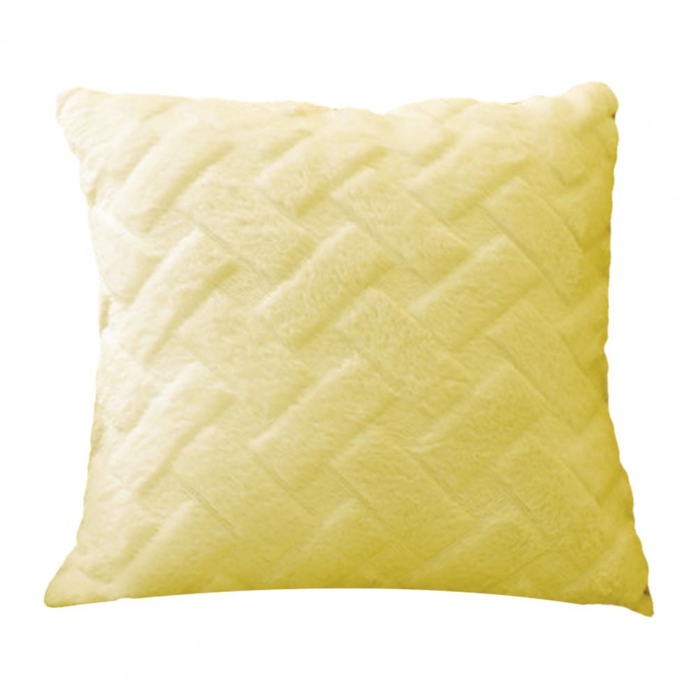 Pillowcase for Sofa Plush Fuzzy Cushion Cover with Hidden Zipper Soft Throw Pillowcase for Room Bedroom Home Office Decor Plain