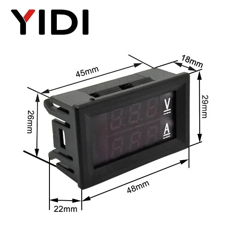 0.56'' Digital Voltmeter Ammeter DC 0-100V AC60-500V 1A 10A 50A 100A Red Blue LED display Voltage Current Meters Tester Detector