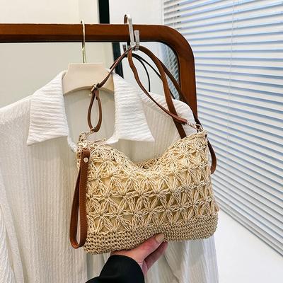 New Ladies Woven Handbag Fashion Summer Straw Crossbody Bag Female Beach Holiday Shopping Messenger Purses  Trend Women Bags