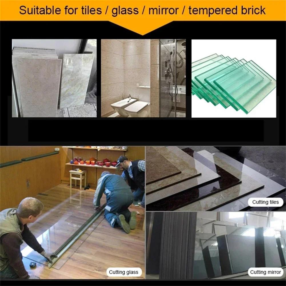 1 Piece Glass Cutter Glass Cutter 6 Wheels Design For Householdcutting Work Handle Material Wood Cutting Thickness 6-12mm