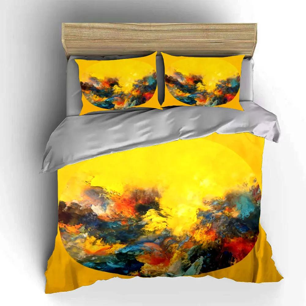 Abstract Wall Art Decor Set Soft Comfortable Duvet Cover Bedding Set Included 1*Duvet Cover & 2*Pillowcases gift