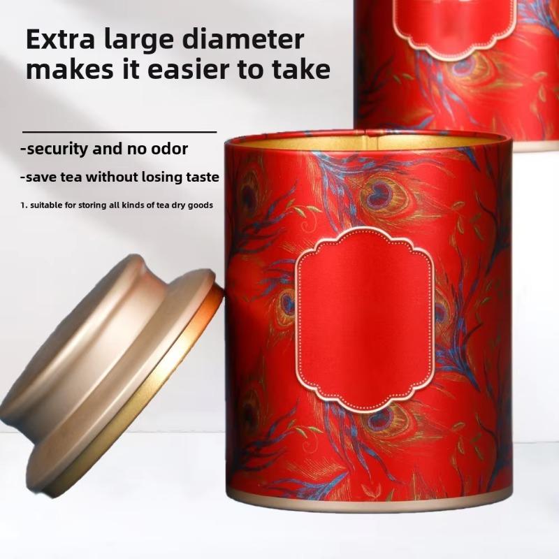 Tea Cans Iron Cans New Iron Boxes Empty Cans Half A Pound One Pound Dianhong Tea Rock Tea Jin Junmei Large Round
