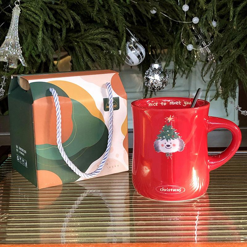Home Style Christmas Ceramic Mug Gift Set High value Water Cup Coffee Cup Holiday Souvenir