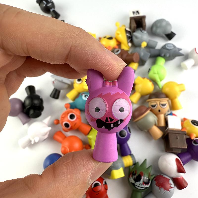 3/6pcs Funny Sprunki Figuras 4.5cm Model PVC Sprunki Game Action & Toy Figures Cartoon Children Birthday Gifts Toys