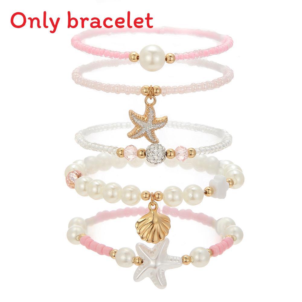 Bohemian Style Beaded Bracelet Set With Glass And Alloy For Women Gift Ideas