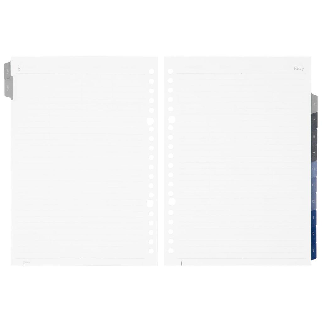 Maruman 2025 A5 Loose-Leaf Diary Refill, 20-Hole, Starting in April 2025 (LD2834-25)