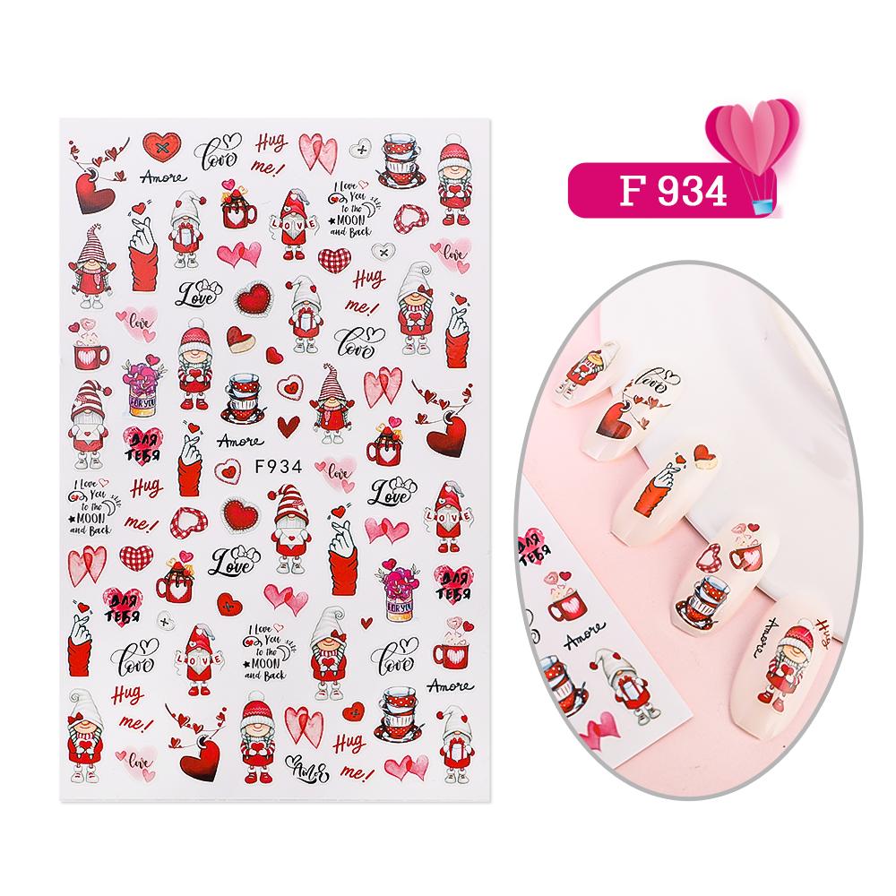 1PCS Valentine's Day Cartoon Nail Art Stickers