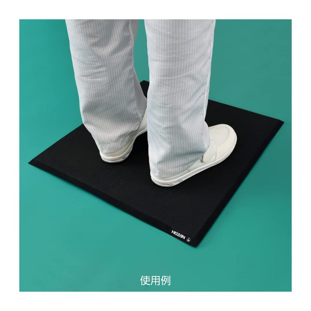 HOZAN Conductive Cushion RoHS Fatigue Rubber Moderate 500 x 500 Mat, Anti-Static, Compliant, Reducing, High-Resilience Sponge, Lightweight, Firmness,