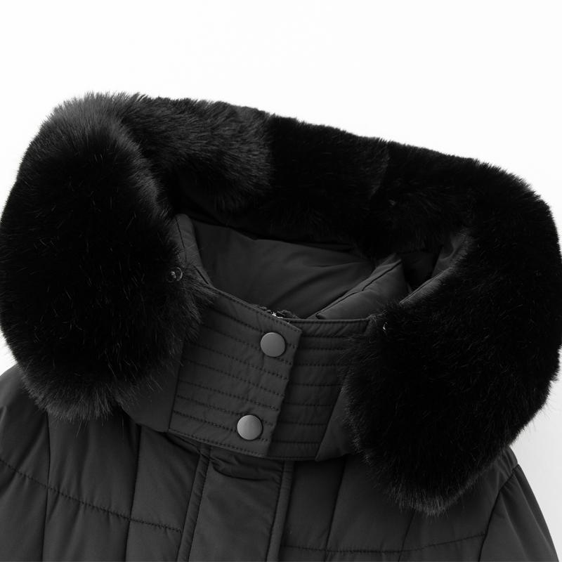 Fashion Woman Parkas Winter Long Coats Hooded Faux Fur Collar Thick Warm Overcoat Women's Jackets