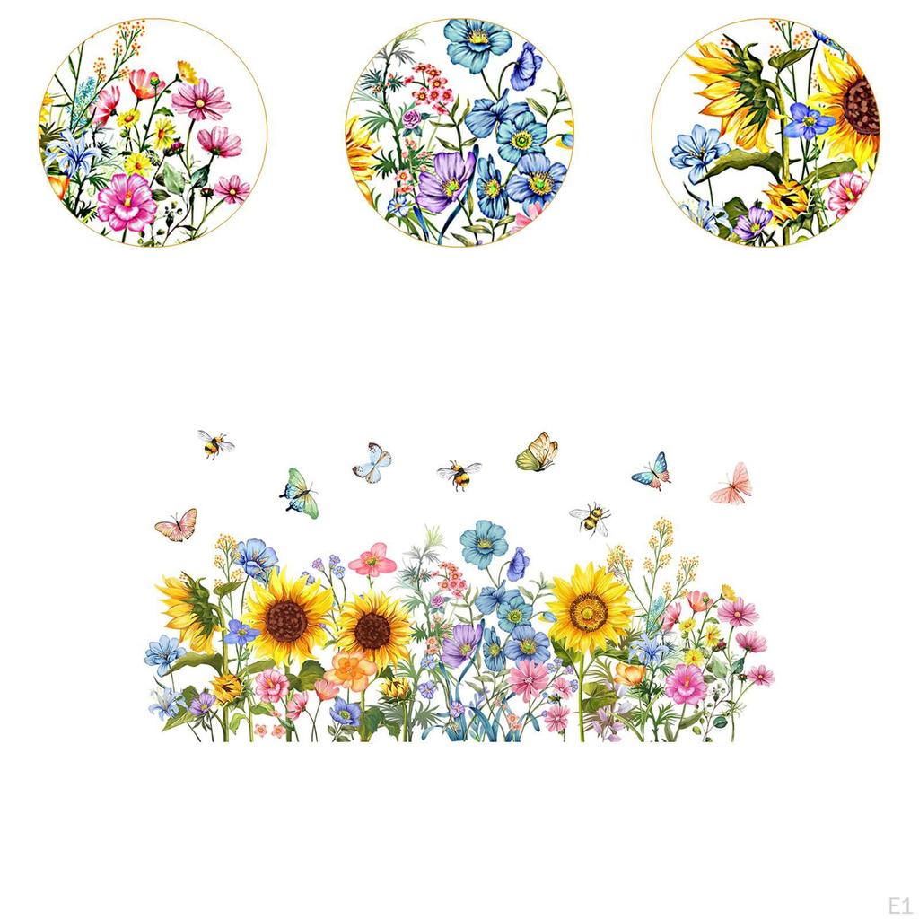 Garten Blume Fensteraufkleber Aufkleber DIY Vielseitige Heimdekoration Wandaufkleber für Wohnzimmer