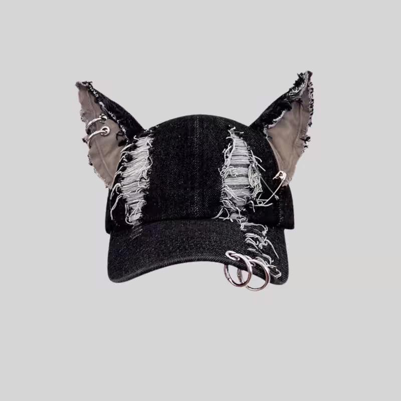 Doberman Dog Ears Hip-Hop Denim Duckbill Cap - Unisex Summer Baseball Hat