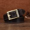 Thickened Men's First Layer Retro Belt Personalized Belt Copper Buckle Belt