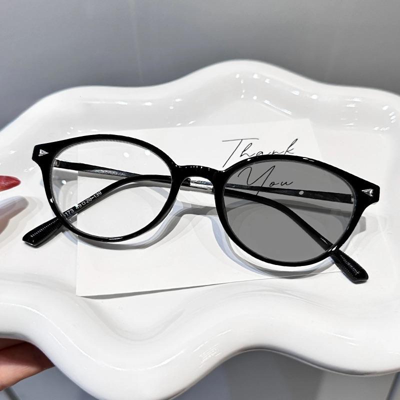Stylish Retro Cat-Eye Photochromic Myopia Glasses High-Definition Anti-Blue Light Eyewear Minus Diopter Eyeglasses 0 To -4.0