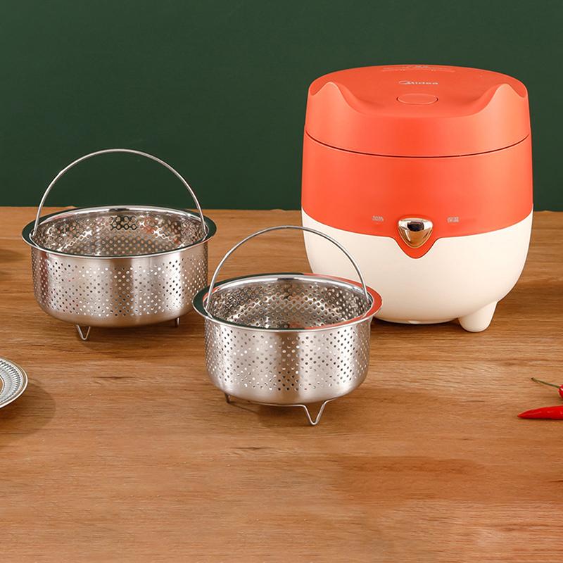 Stainless Steel Kitchen Steam Basket Pressure Cooker Anti-Scald Steamer Multi-Function Fruit Cleaning Basket Accessories