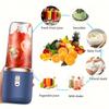 Individual USB Rechargeable Blender,  Portable Fruit And Vegetable Juicer Cup with 6 Blades And Travel Lid, Handheld Blender for Travel, Gym