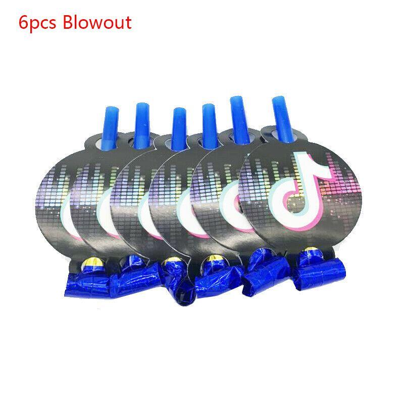 Colorful Tik Tok Birthday Party Supplies Set Featuring Fun Tableware Decor Plates Cups And Banner