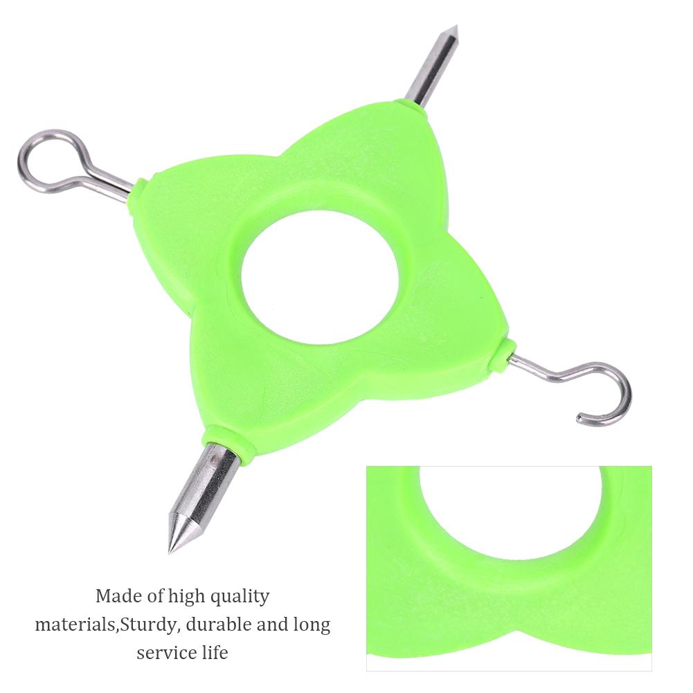 2PCS Green 4 in 1 Multifunction Outdoor Fishing Puller Knot Tool Fish Device Tackle Accessory