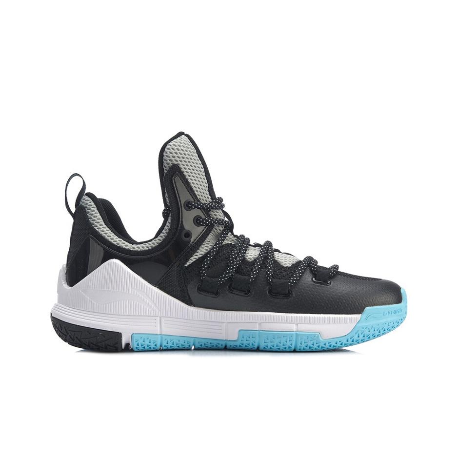 Li Ning Sixth Man 2019 Comfortable Low Top Basketball Shoes Men sneaker Black White ABAP017-1