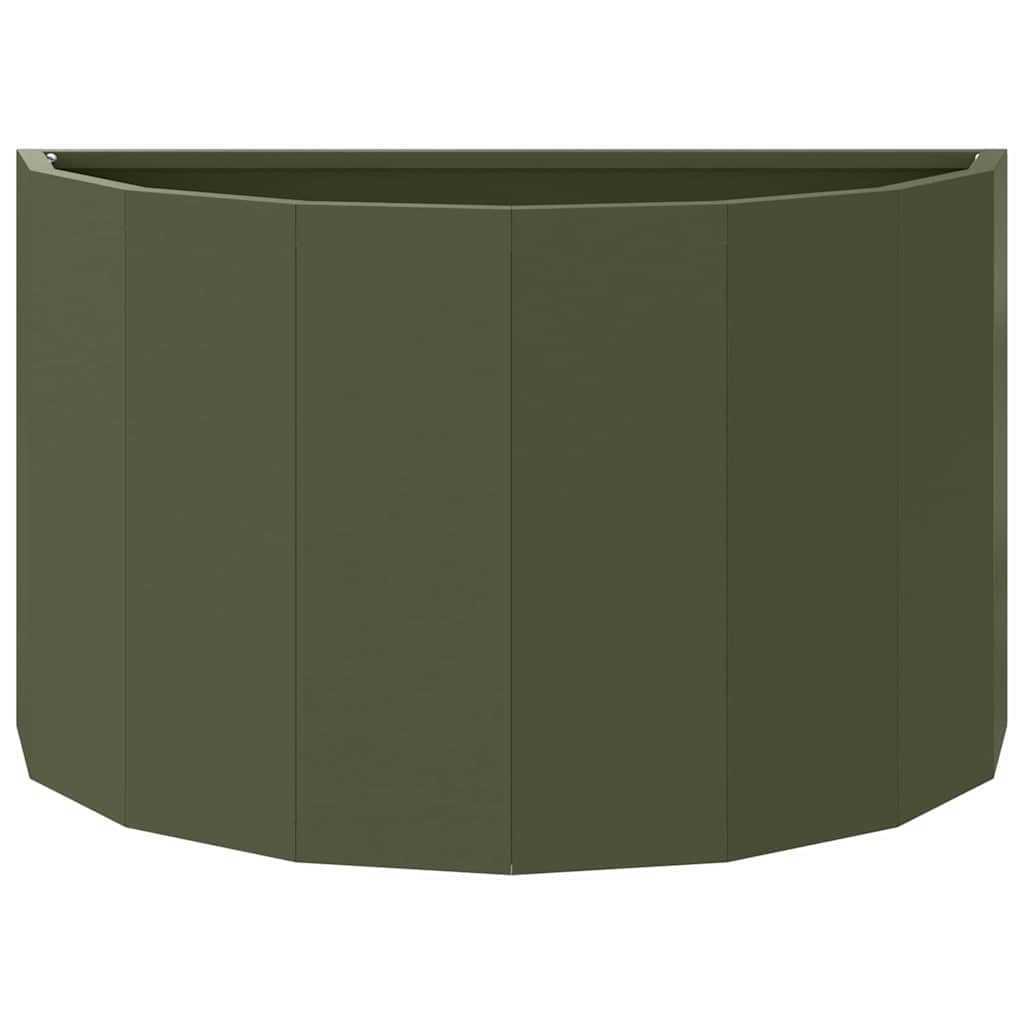 Planter Olive Green 60 X 30 X 35 Cm Steel