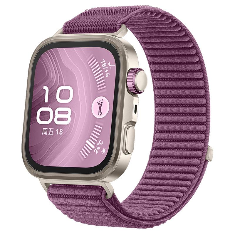 

Спортивний дихаючий нейлоновий ремінець для Huawei Watch Fit 3/Fit 4 Pro Зручний браслет Замінний ремінець correa Ремінь Huawei Fit3 сливовий