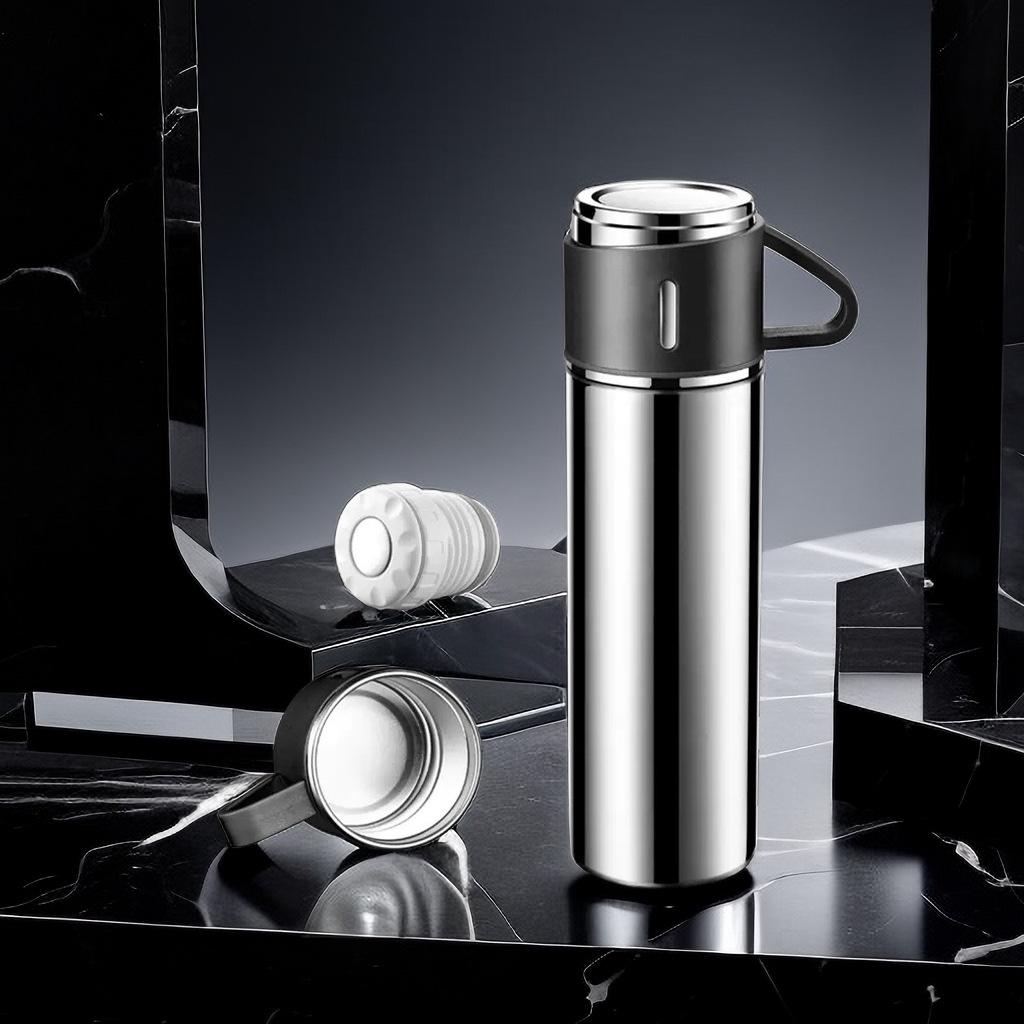 Stainless Steel Thermo Bottle Vacuum Insulated Flask With Cup For Coffee Tea