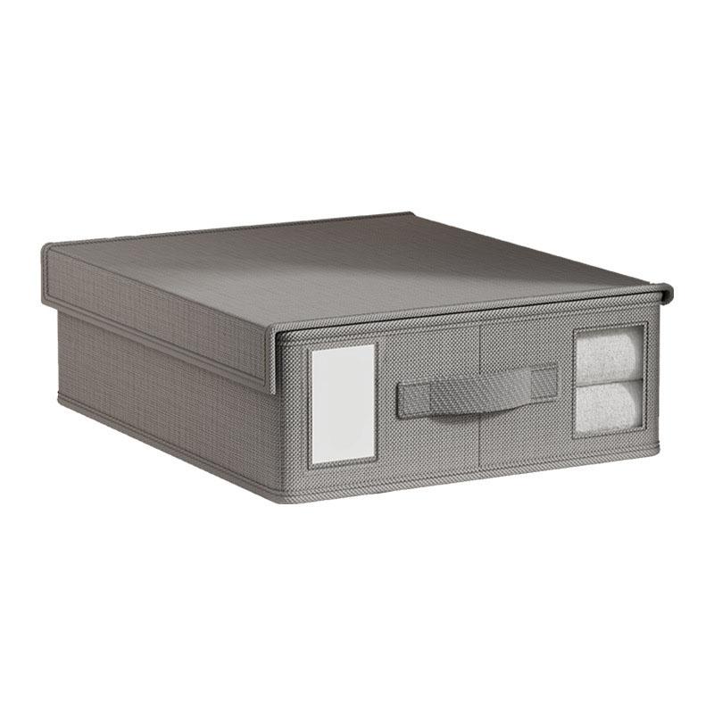 Set Creativo di 4 Scatole Portaoggetti in TNT per Lenzuola Copripiumino Coperta Grande Capacità Armadio Vestiti Tessuto Organizzatore per la Casa